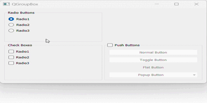 QButtonBox multiple box