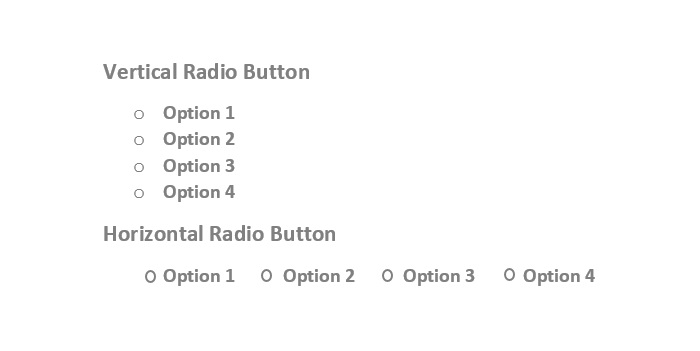 radio button orientation