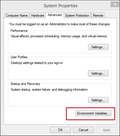 Setting path Windows