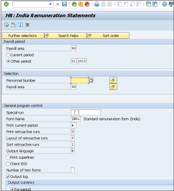 HR India Remuneration Statements