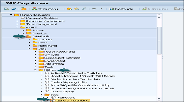Basic  General Increments Report