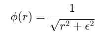 Inverse Multiquadric RBF Interpolation Formula