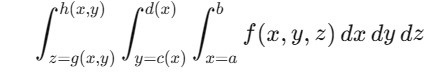 Triple Integral function Limits
