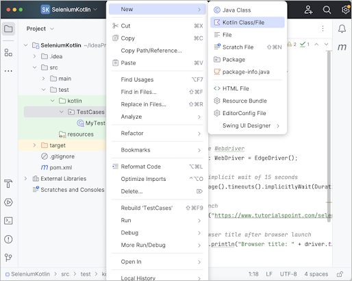 Selenium Kotlin Tutorial 4