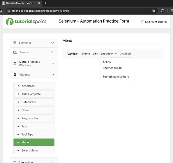 Selenium Mouse Events 5