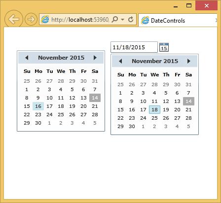 Calendar and DatePicker
