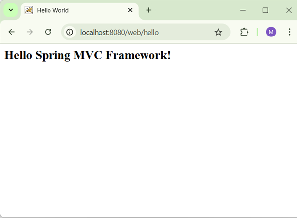 Spring Web Hello World