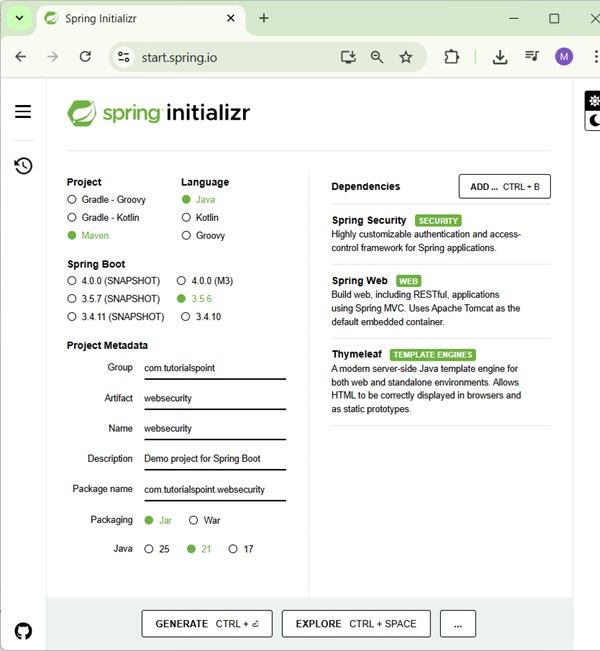 Creating Web Security Project
