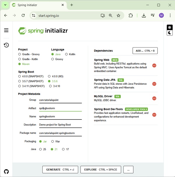 Spring Initializr
