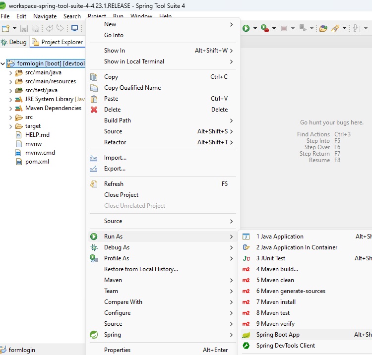 Run as Spring Boot App