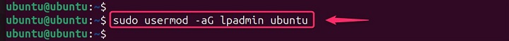 Adding User to lpadmin Group
