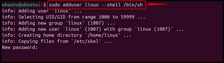 adduser Command Linux 7
