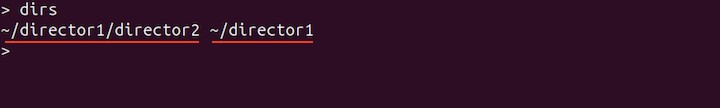 Basic Usage of dirs Command 4