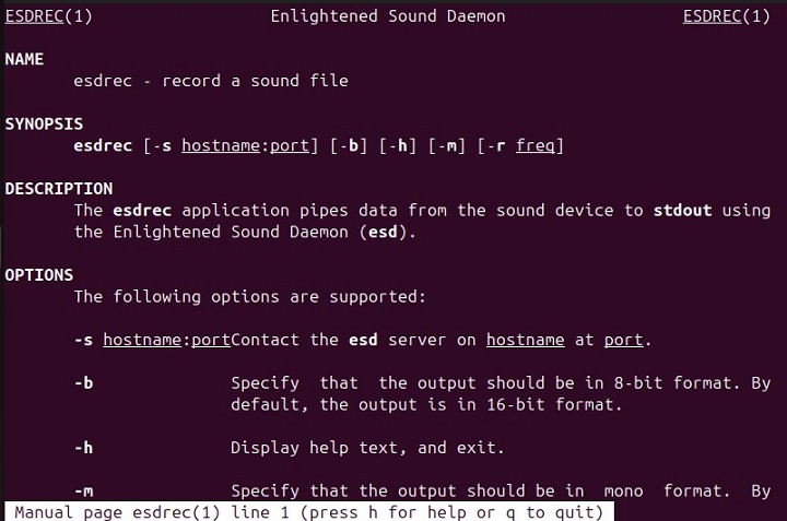 Confirm the esdrec Installation