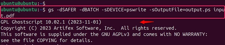Converting a PDF file to PostScript