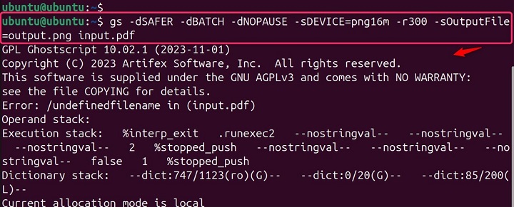 Converting Document to Image Using ghostscript