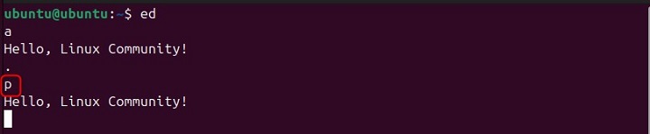 Display the Last Line