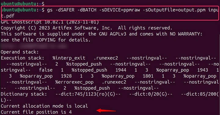 Extracting images from PDF file Using ghostscript