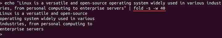 fold Command in Linux4