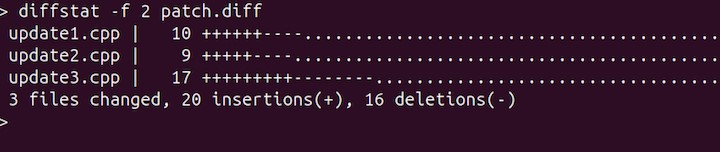 Formatting the diffstat Output 2