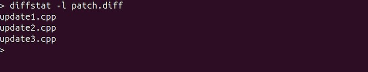 Formatting the diffstat Output 7