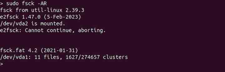 fsck Command in Linux5