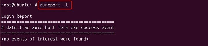 Generate a Report on Logins