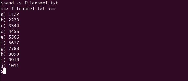 head Command in Linux8