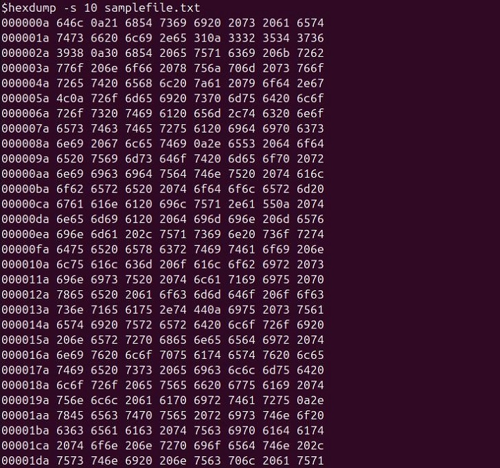 hexdum Command in Linux6