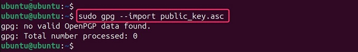 Importing a Key Using gpg.ru