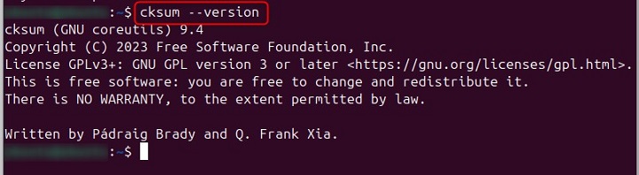 Install cksum Command in Linux
