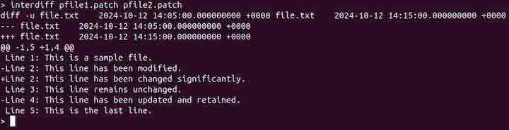 interdiff Command in Linux2