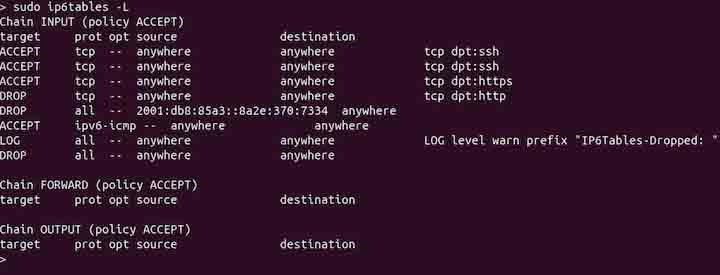 ip6tables Command in Linux2