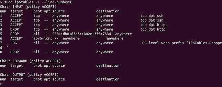 ip6tables Command in Linux4