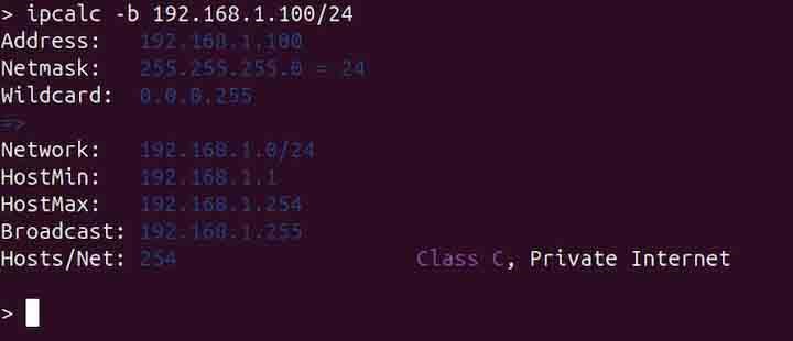 ipcalc Command in Linux7
