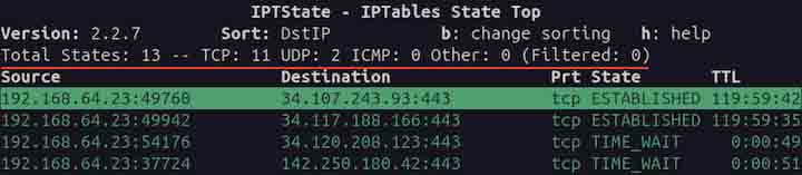 iptstate Command in Linux8