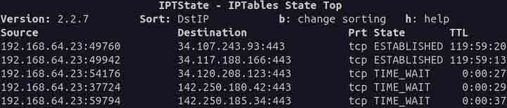 iptstate Command in Linux9