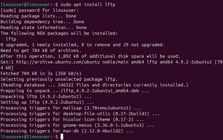 lftp Command in Linux1