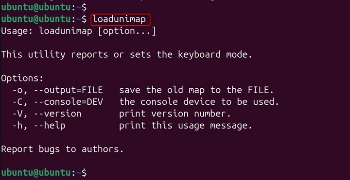 loadunimap Command in Linux13