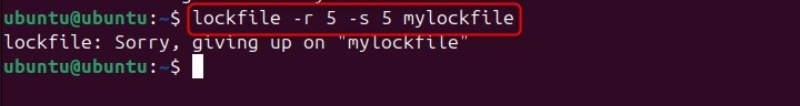 lockfile Command in Linux4