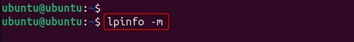 lpinfo Command in Linux5