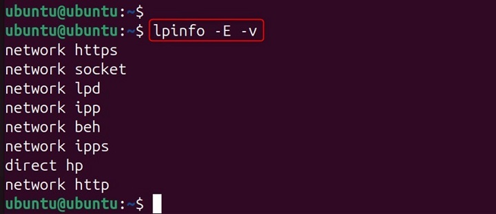 lpinfo Command in Linux7