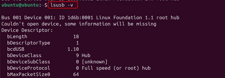 lsusb Command in Linux2
