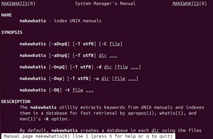 makewhatis Command in Linux2