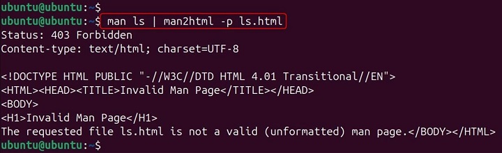 man2html Command in Linux7