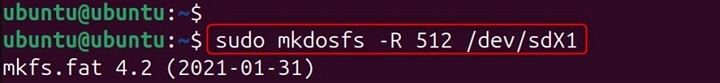 mkdosfs Command in Linux10