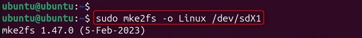 mke2fs Command in Linux11