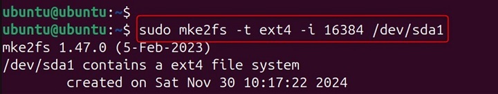mke2fs Command in Linux4
