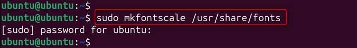 mkfontscale Command in Linux2