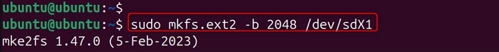 mkfs.ext2 Command in Linux2